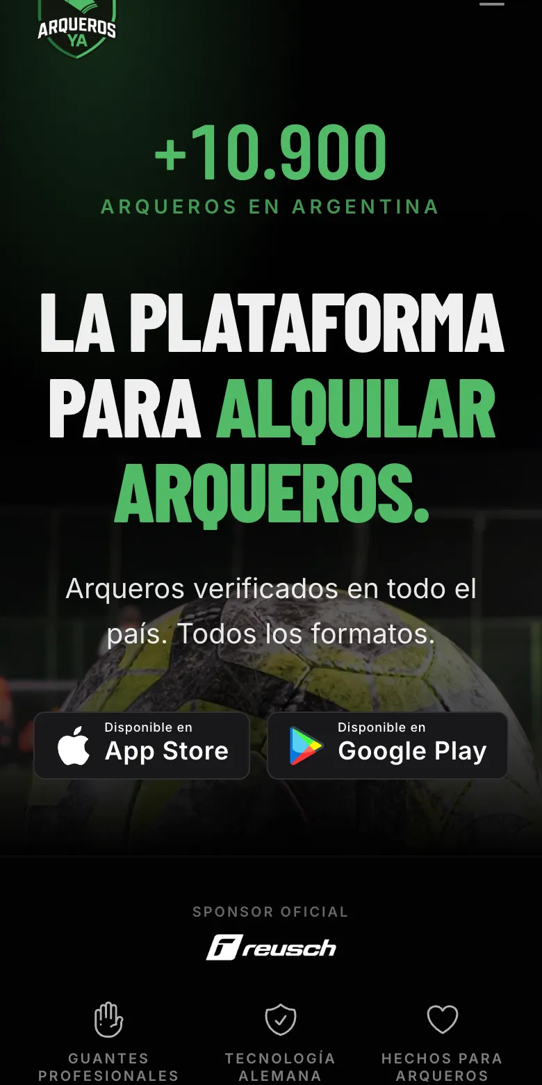 ArquerosYa website on a phone